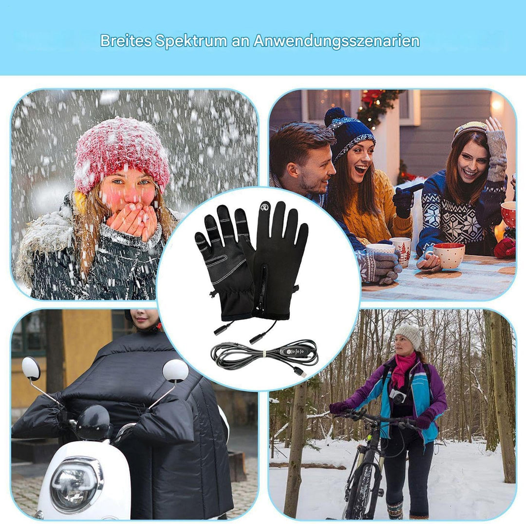 Elektrische Heizhandschuhe | USB-aufladbare Touchscreen-Heizhandschuhe,3 Stufen Heizmuffen Für Damen