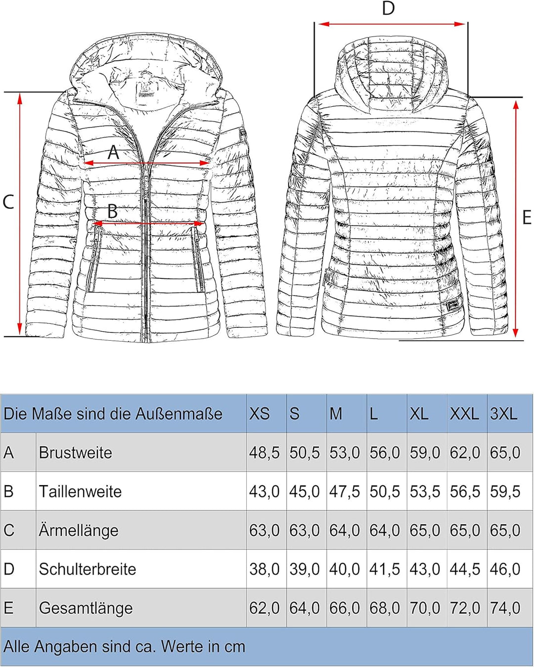 MARIKOO Damen leichte Übergangsjacke Steppjacke mit Kapuze Asraa XS-3XL, XS Dark Green