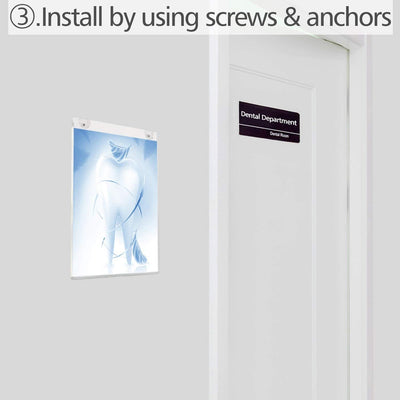 HIIMEI Mehrweg Plakattasche DIN A4 Werbedisplay, 4er A4 Acrylglas Posterhalter/Werbeschilder, Transp