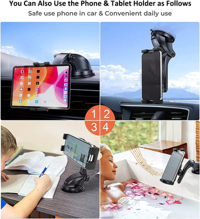 Armaturenbrett Autohalterung Tablet Halterung, Oilcan KFZ Saugnapf Tablet Halter mit Verstellbarem A