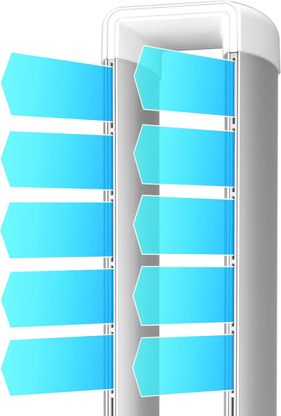 djive Flowmate Tower one Turmventilator, Leiser Ventilator mit App & Alexa Steuerung, Luftreiniger m