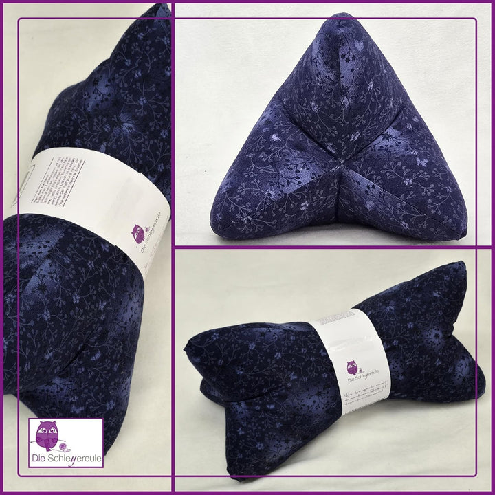 Leseknochen Blumen Nackenkissen floral Handmade in Deutschland aus Baumwolle, waschbar und ergonomis