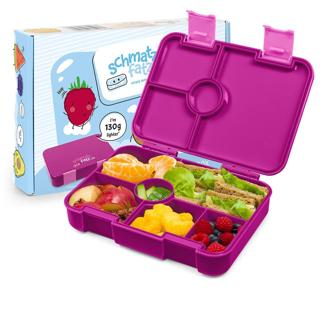 schmatzfatz Brotdose Kinder mit Fächern, BPA Frei Lunchbox Kinder, Bento Box Kinder, Brotbox für Mäd