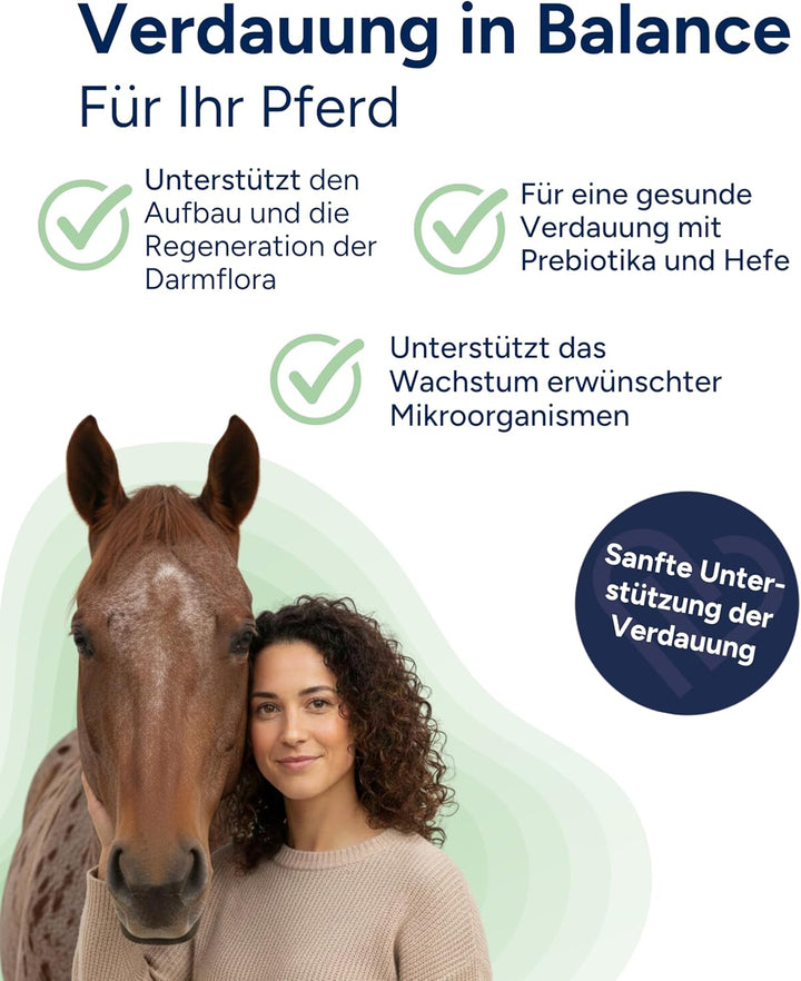 NutriLabs Synbiotix Pulver für eine gesunde Verdauung und Darmflora von Pferden, mit Prebiotika und