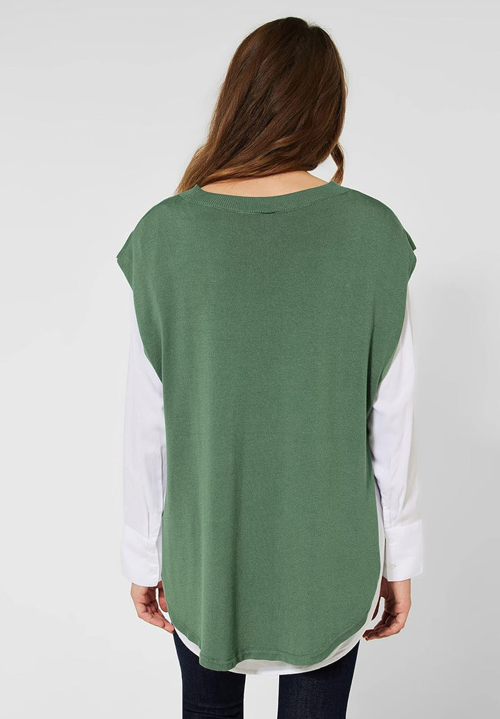 Street One Damen A580662 Poncho (1er Pack) L Novel Green, L Novel Green