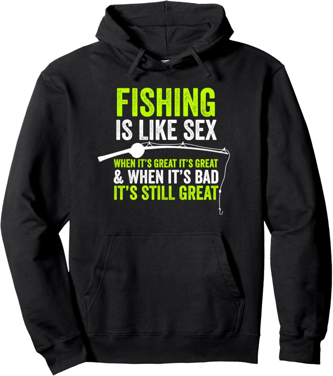 Funny Fishing Gift for Fisherman | Fish Dad Joke Pullover Hoodie