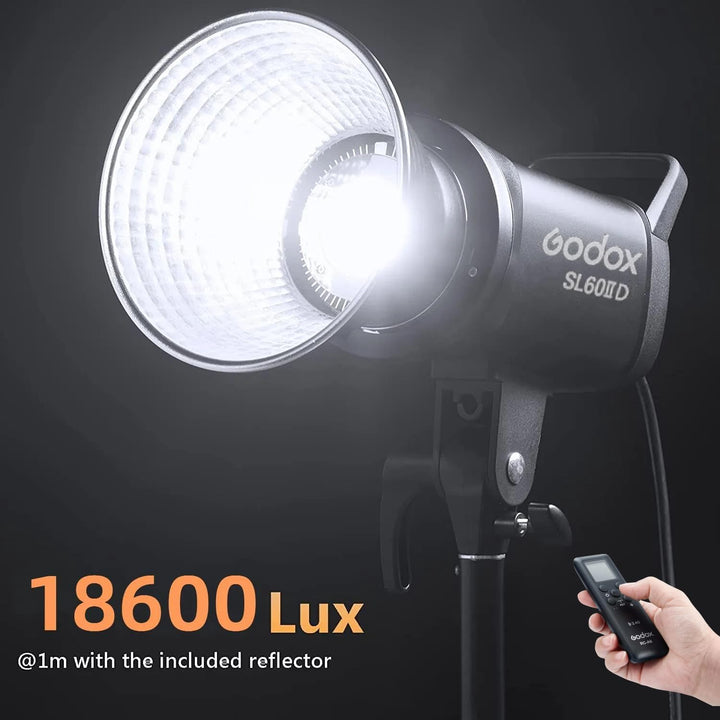 Godox SL60IID LED-Videoleuchte, 70 W 5600 K CRI 96 TLCI 97 LED-Studioleuchte mit Bowens-Halterung, 8