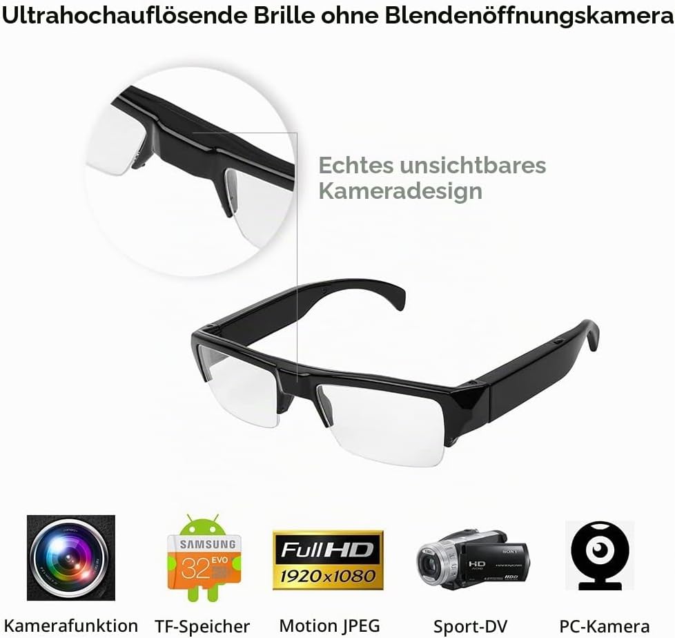 KOBERT GOODS V13 Version 2.0 Versteckte hochauflösende 5 Megapixel Full HD Mini Überwachungs-Kamera