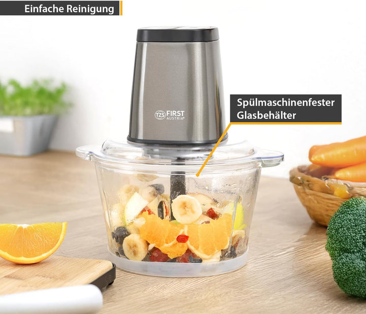 TZS First Austria Zerkleinerer | 1.7L Glasbehälter | 500W | 2 Geschwindigkeiten | Multizerkleinerer