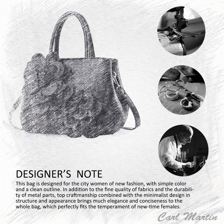 NICOLE & DORIS Umhängetasche Umhängetasche Handtasche Blumenmotiv für Damen Rot, Rot