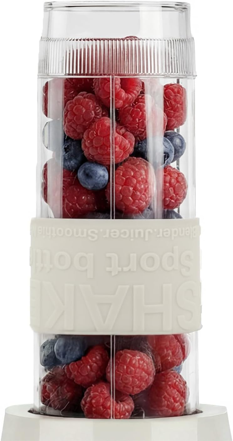 SWEISS Mini-Mixer, Tragbarer Smoothie-Mixer MOOV8, 2 Trinkflaschen à 570 ml mit Reiseverschluss, 4 E