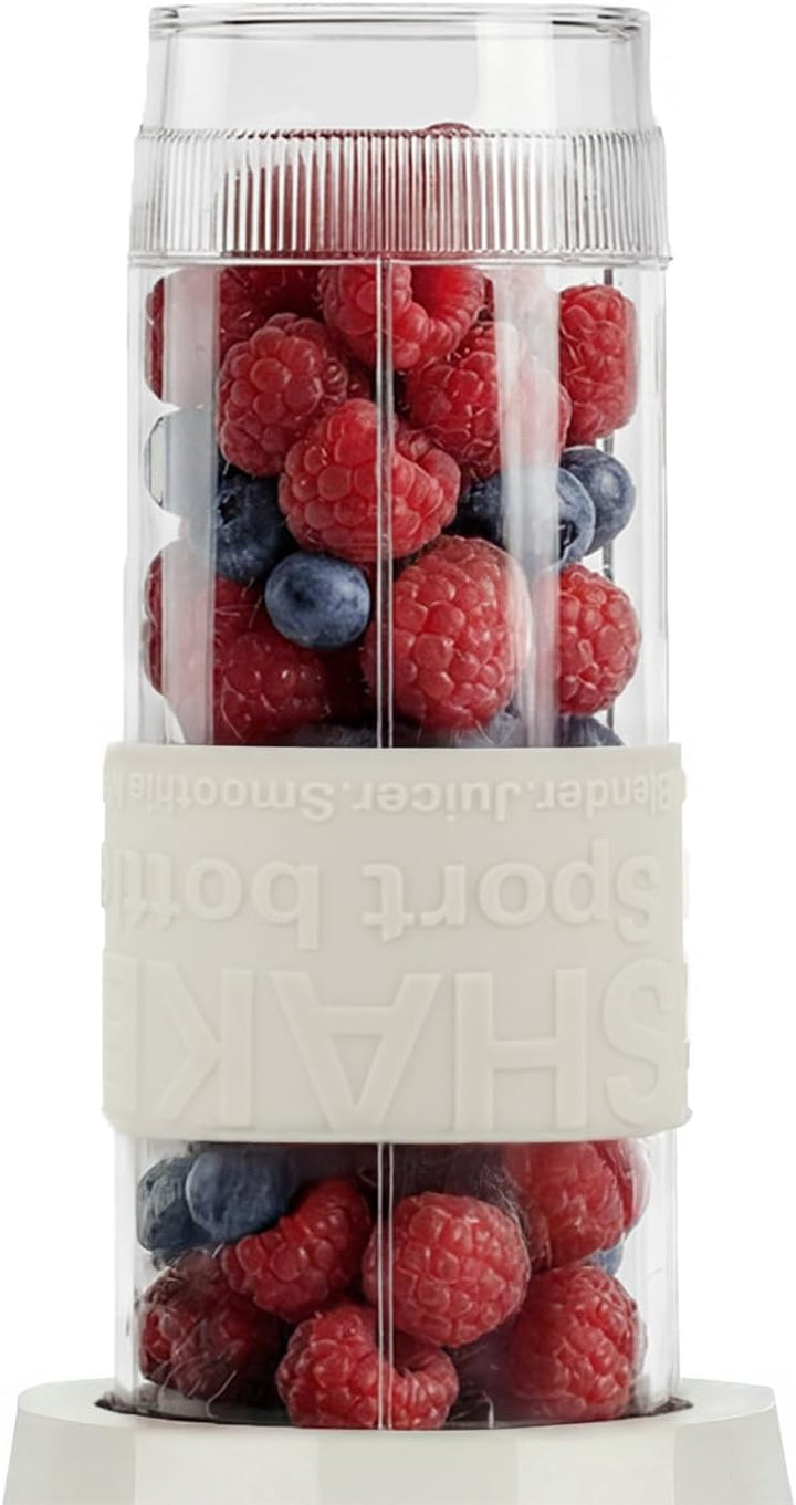 SWEISS Mini-Mixer, Tragbarer Smoothie-Mixer MOOV8, 2 Trinkflaschen à 570 ml mit Reiseverschluss, 4 E