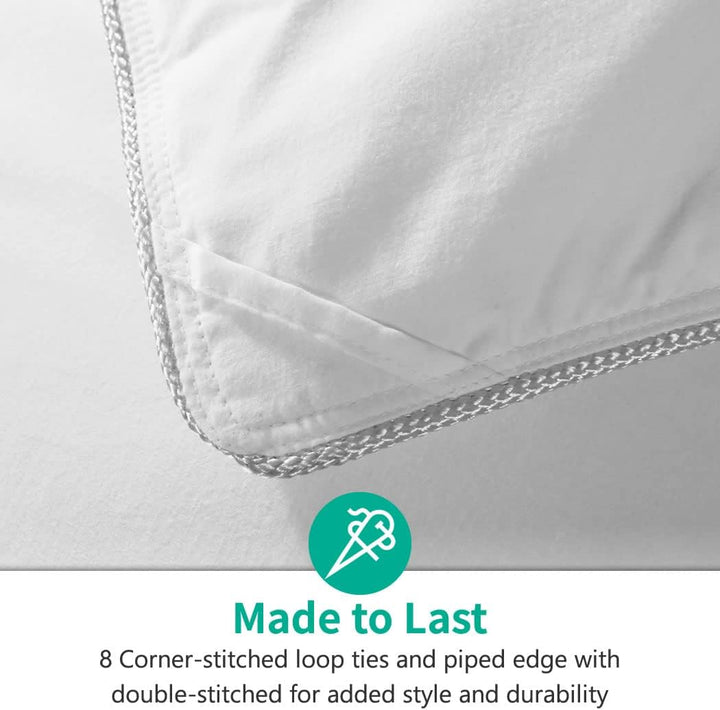 APSMILE Ganzjahres Daunendecke 155x220cm Gänsedaunen und Gänsefedern, Federbettdecke 155x220 cm, Hot