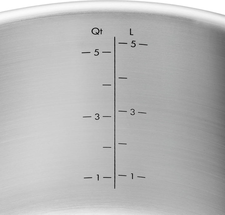 ZWILLING PURE Kochtopfset, 5-tlg, 18/10 Edelstahl, Stay-Cool-Griffe, Spülmaschinengeeignet, Integrie