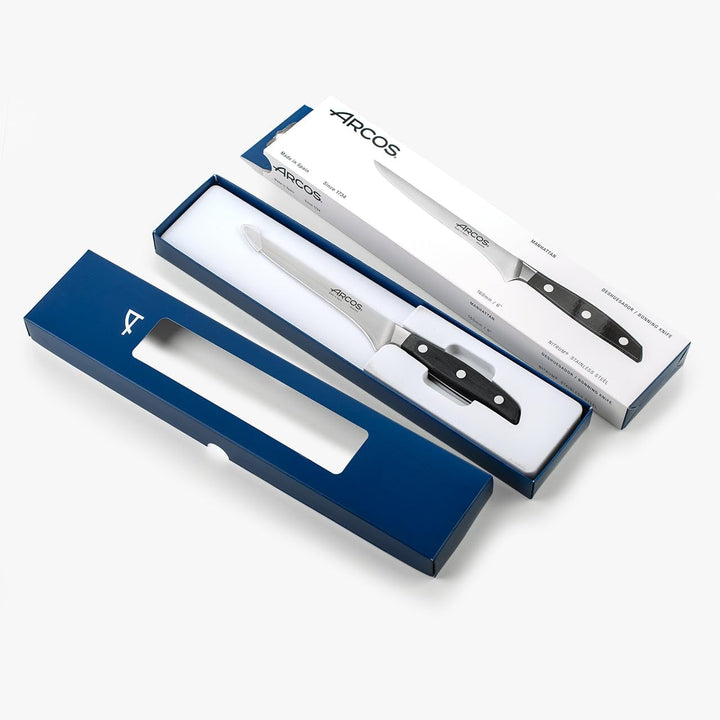 Arcos Ausbeinmesser mit Nitrum Edelstahlklinge 160 mm - Professionelles Messer zum Schneiden von Kno