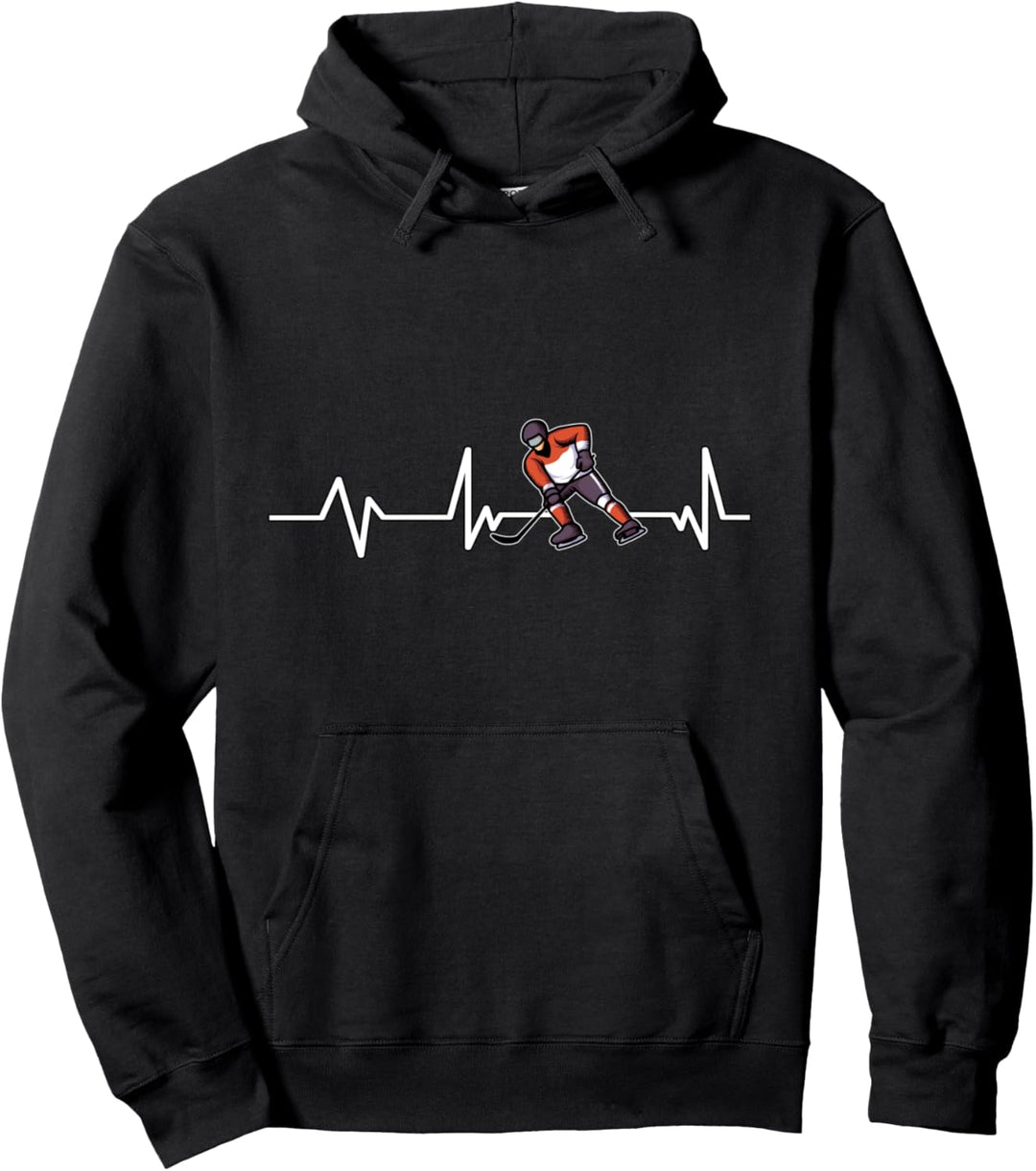 Eishockey Herzschlag Eishockeyspieler Geschenk Eishockey Pullover Hoodie