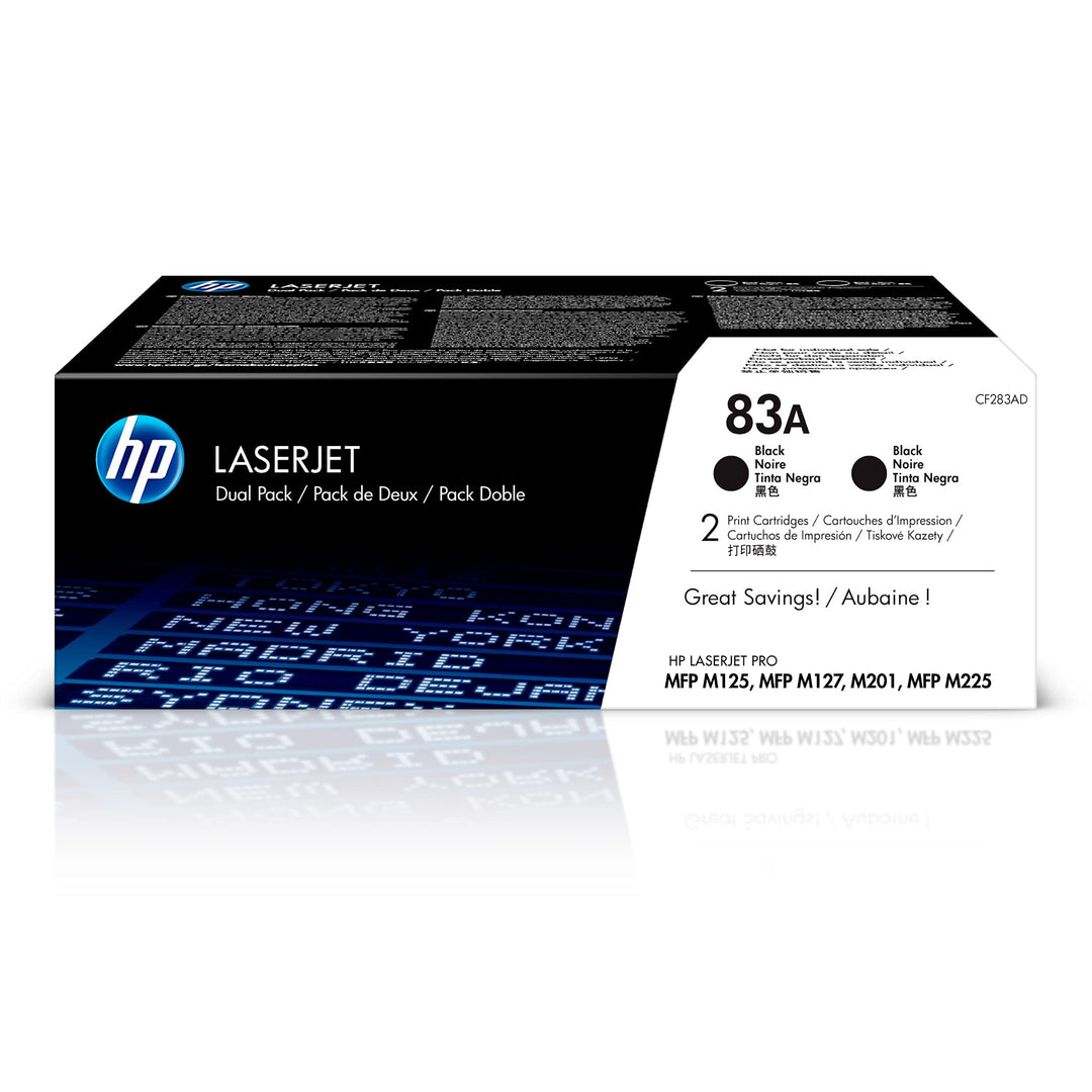 HP CF283AD 83A Original LaserJet Tonerkartuschen, Schwarz, Doppelpack Multipack Single, Multipack Si