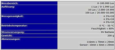 Luxmeter Lichtmeter Helligkeitsmesser Belichtungsmesser Spotmeter Aquarium Arbeitsplatz LU1
