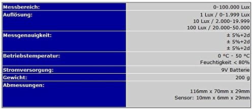 Luxmeter Lichtmeter Helligkeitsmesser Belichtungsmesser Spotmeter Aquarium Arbeitsplatz LU1