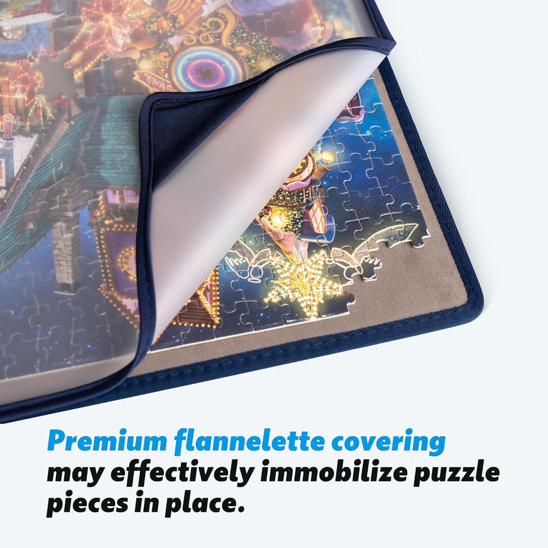 Tektalk faltbares Puzzle Board mit 6 Bunten Sortierschalen, tragbare Puzzlematte mit transparenter w