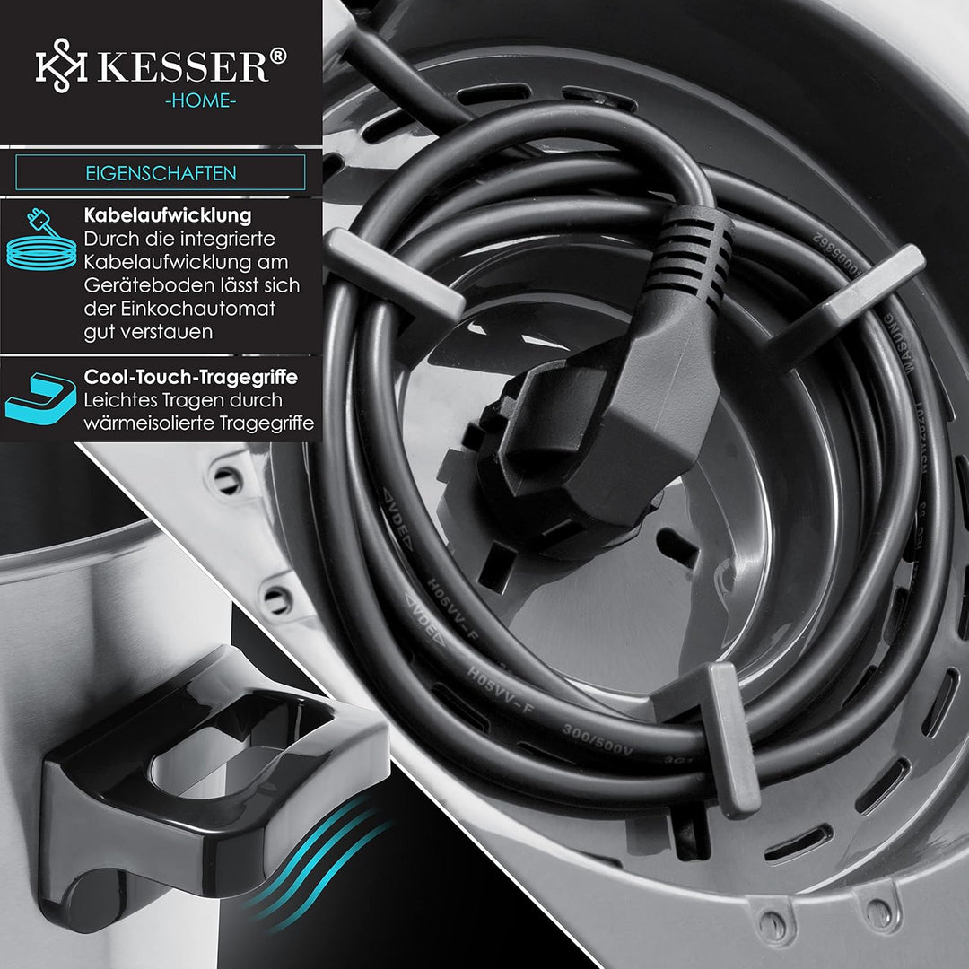 KESSER Einkochautomat 27 Liter Glühweinkocher Glühweinkessel mit Timer 2000 Watt Temperatur von 30-1