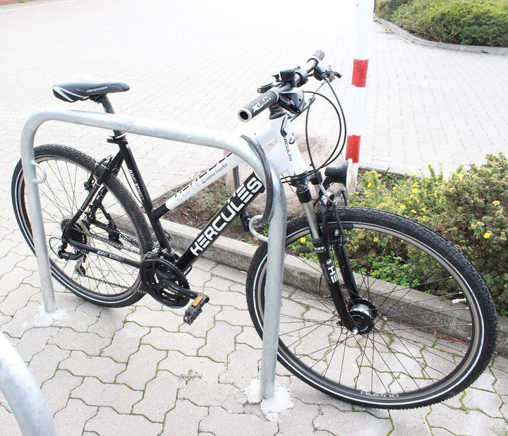 TRUTZHOLM Fahrradanlehnbügel Fahrradständer 115x99cm zum Einbetonieren Stahlrohr Ø 49mm feuerverzink
