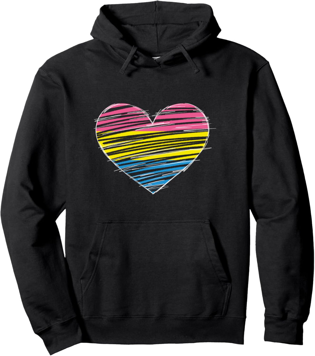Pansexuell Flagge Liebe LGBT Queer Herz Geschenk Pansexuell Pullover Hoodie