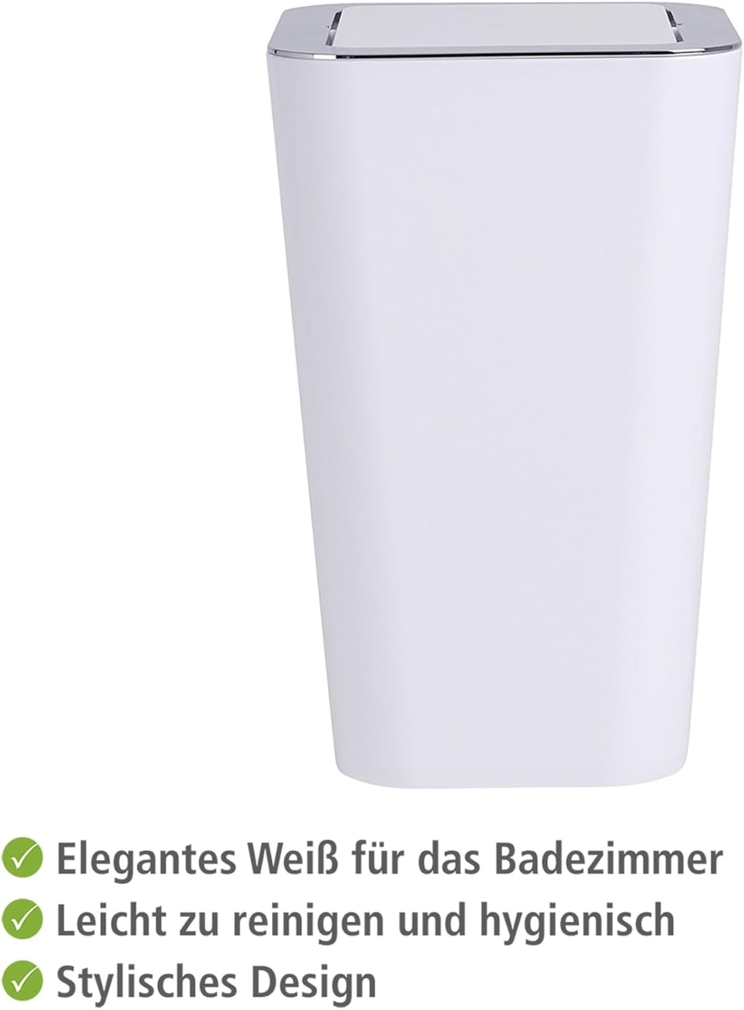 WENKO Kosmetikeimer Mod. Candy 6 lrt., Hygieneeimer, Badezimmer-Mülleimer mit Schwingdeckel ideal fü