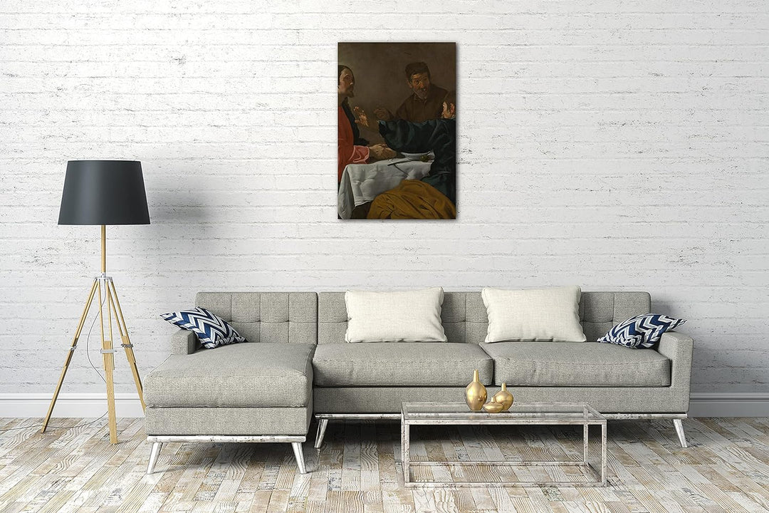 Printed Paintings Leinwand (60x80cm): Velázquez - Das Abendmahl in Emmaus 60x80 cm, 60x80 cm