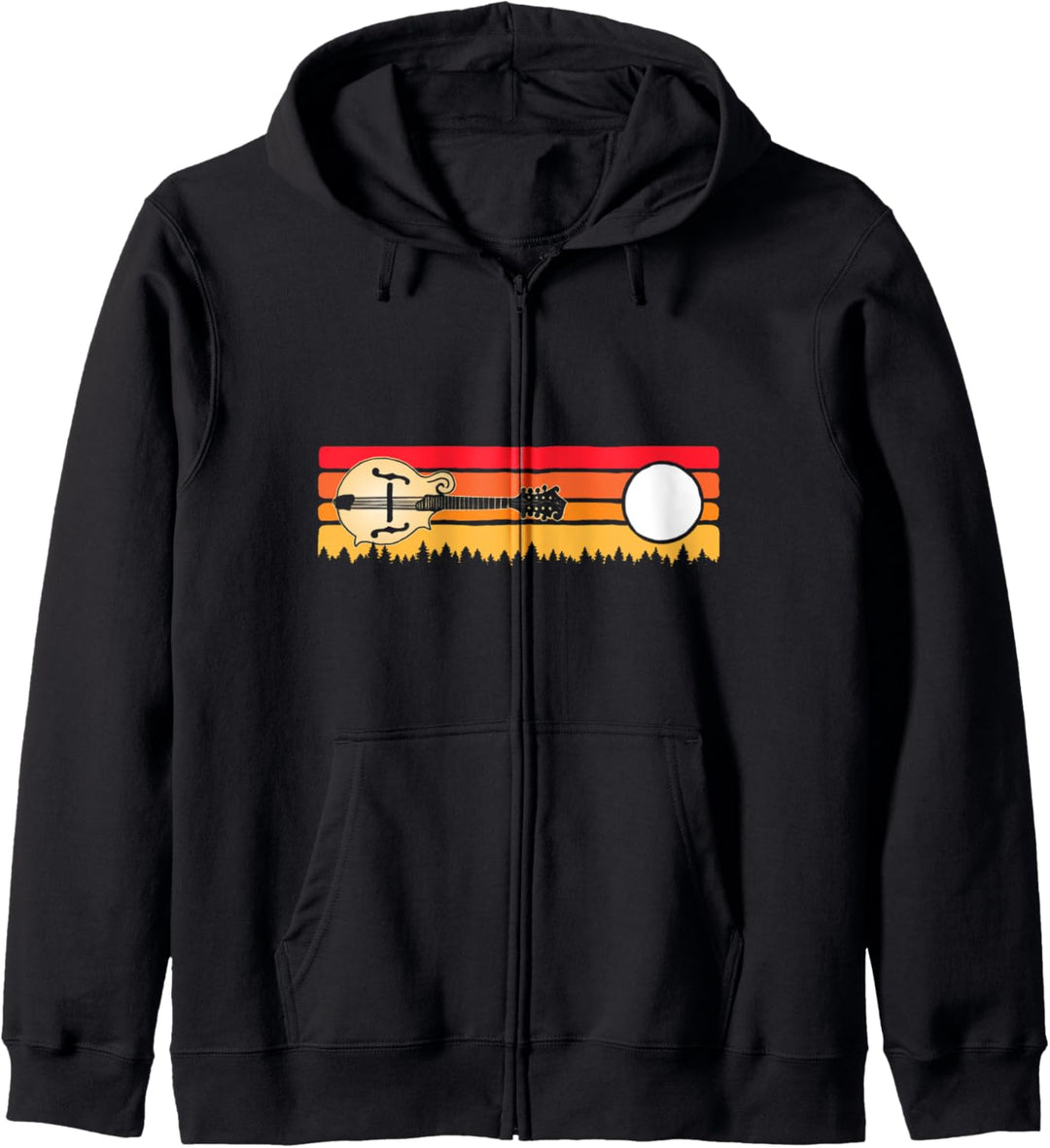 Mandolin Sunset - Vintage Bluegrass Music Retro Graphic Kapuzenjacke