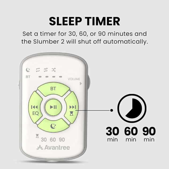 Avantree Slumber 2 – Bluetooth-Kissenlautsprecher mit 4 ultraflachen Lautsprechern, Weisses Rauschen