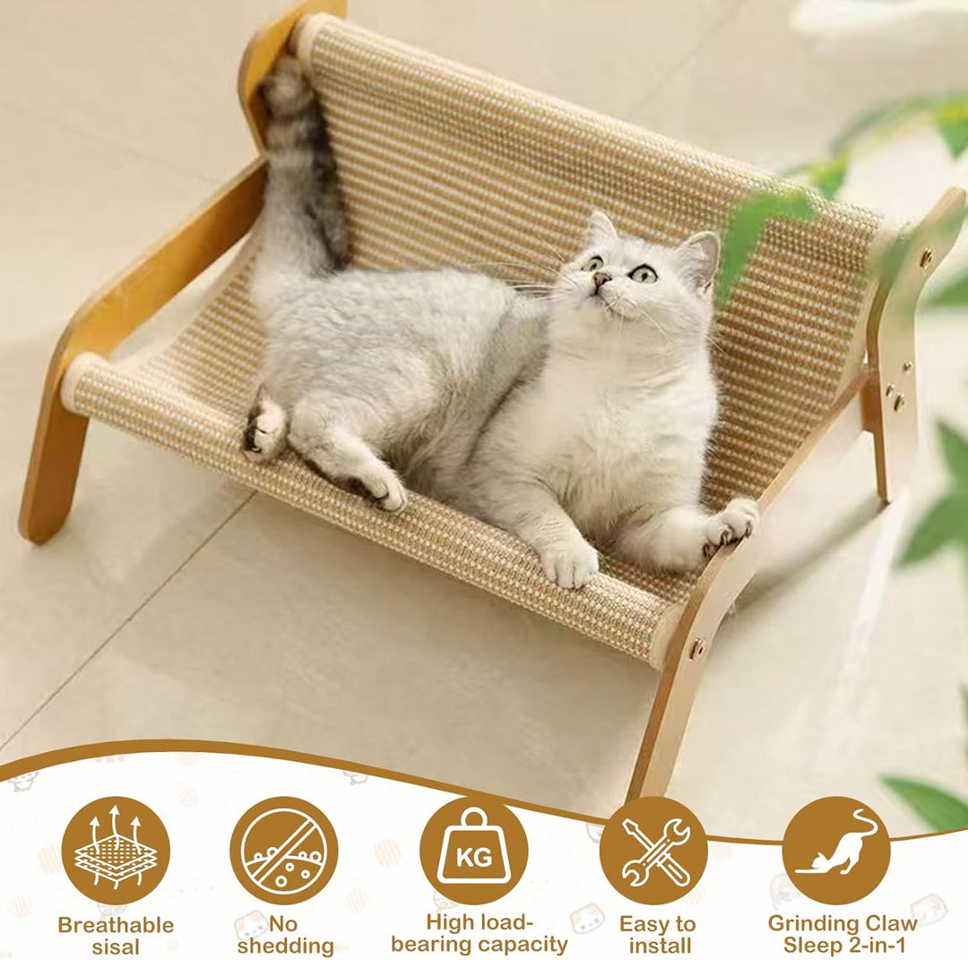 Kratzsofa Katzenbett,Kätzchen Kratzcouch-Sisal Kratzstuhl für Katzen Outdoor&amp;Indoor Katzen-Lounge-St