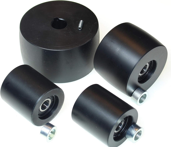 (NY4-19) Riemenschleifer-Rad-Set für Messerschleifer 10,2 cm Antrieb, 19 mm Schaft, 7,6 cm Spurweite