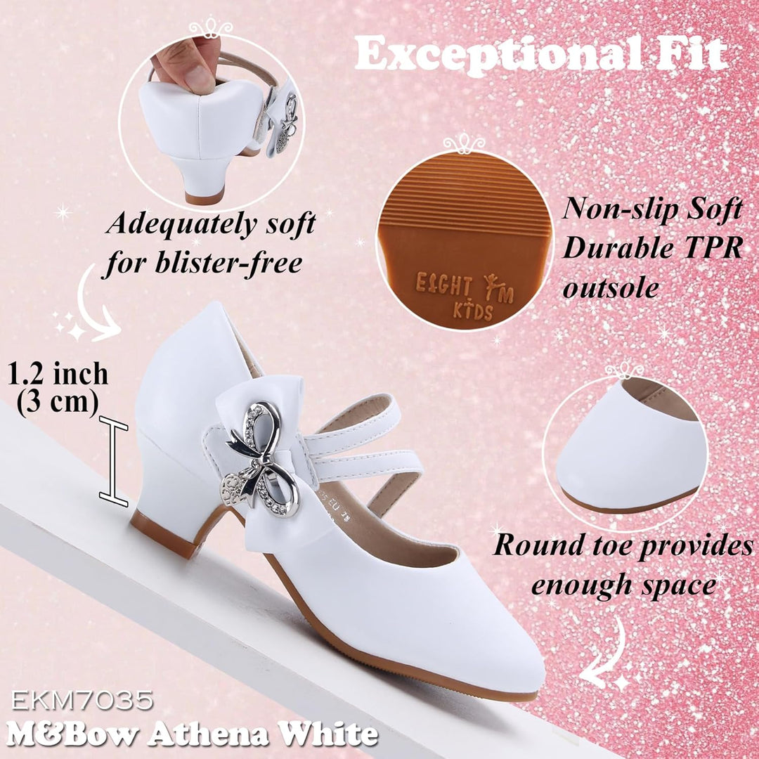 EIGHT KM EKM7018 Mädchen High Heel Kleid Schuhe Mary Jane Prinzessin Hochzeit Pumps Schuhe Glänzend