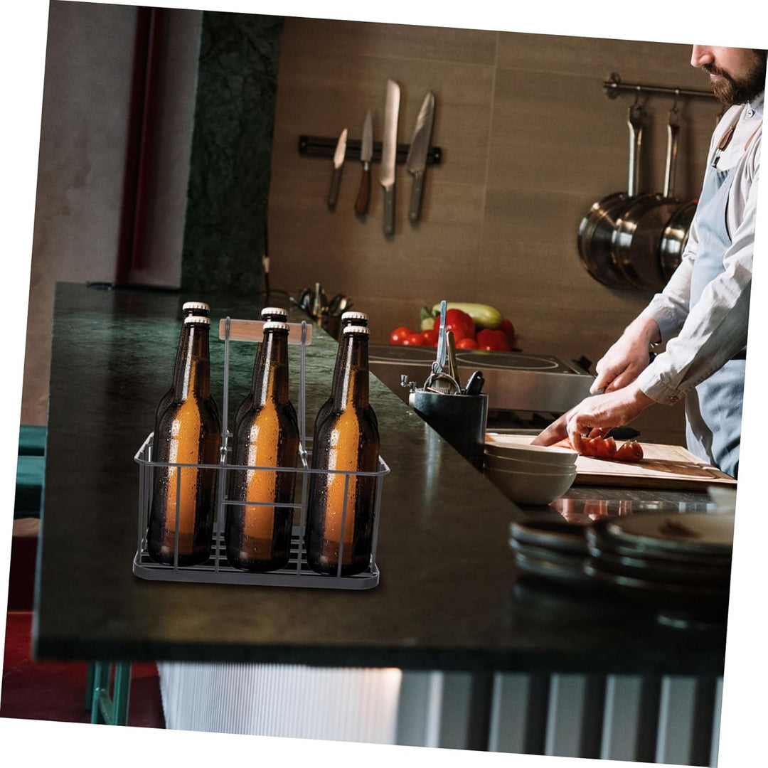 HEMOTON 1stk Tragbares Bierregal Flaschentasche Milchkiste Haustür Milchflaschen Träger Flaschenträg