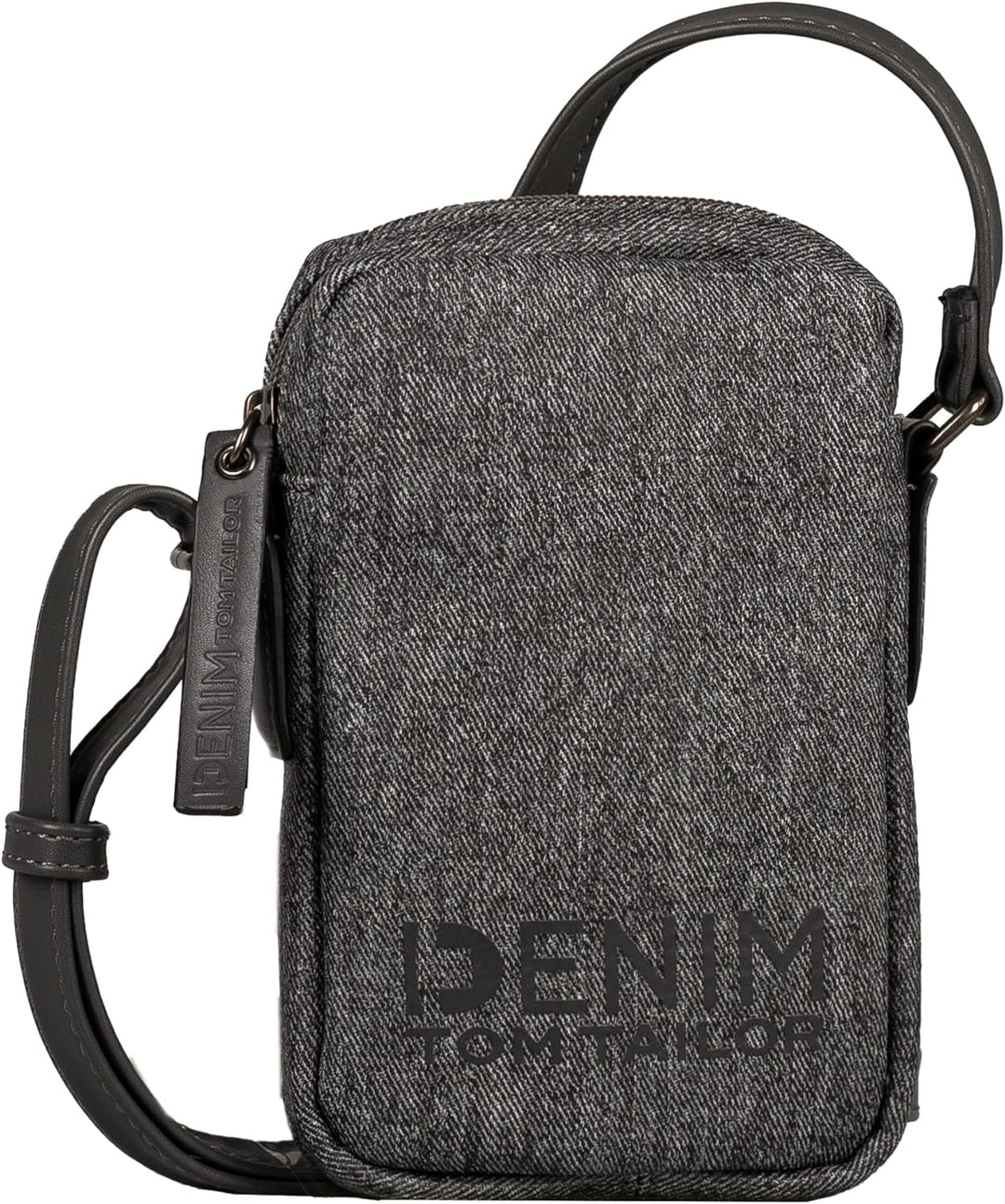 TOM TAILOR DENIM bags Jessy Damen Handytasche Umhängetasche Dark Grey, Dark Grey