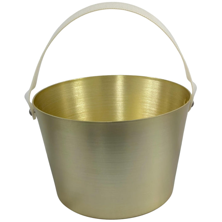 Saunaeimer aus Aluminium champagner mit flexiblem Tragegurt der Marke SudoreWell by MaReBa24®