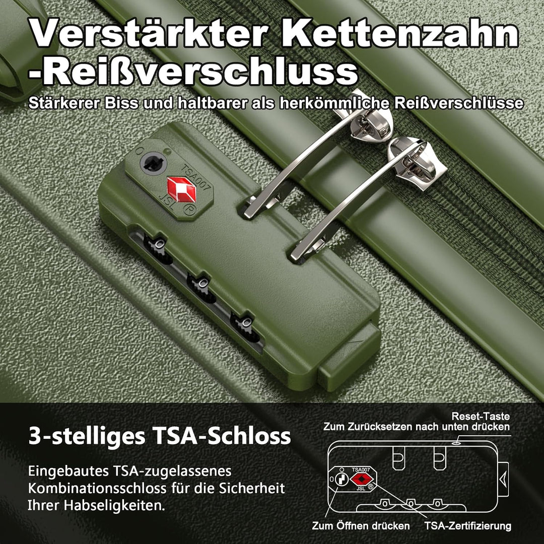 Joyway Kofferset 6tlg Hartschale Leicht mit 4 Rollen und TSA-Schloss Der Gepäcksets Enthält 1 Multif