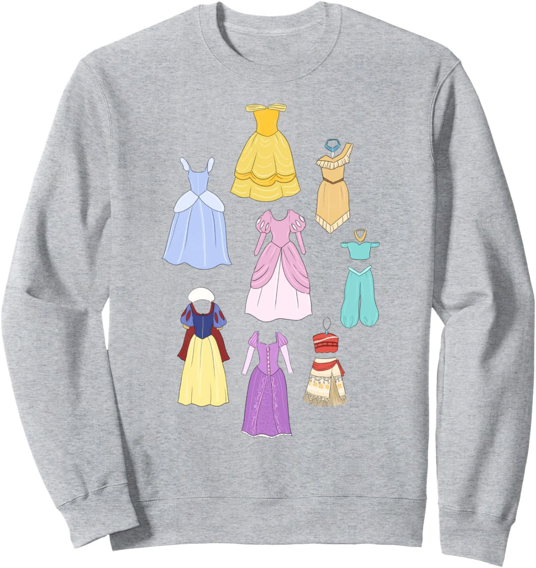 Disney Princess Dress Collage Portrait Sweatshirt