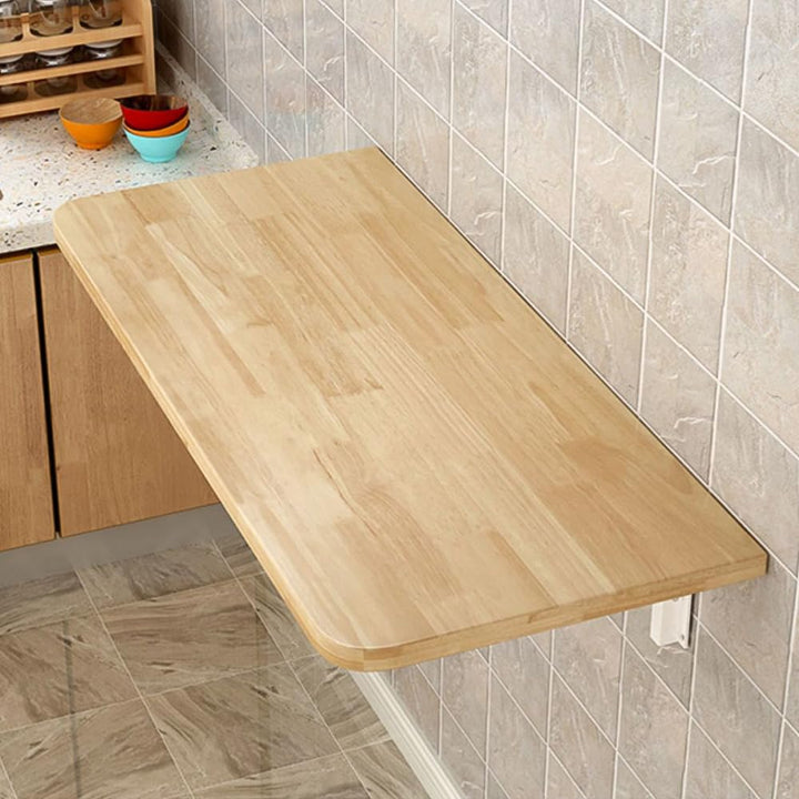 Supfine Klappbarer Wandtisch aus Holz, klappbarer Wandschreibtisch mit Halterungen, Esstische, multi