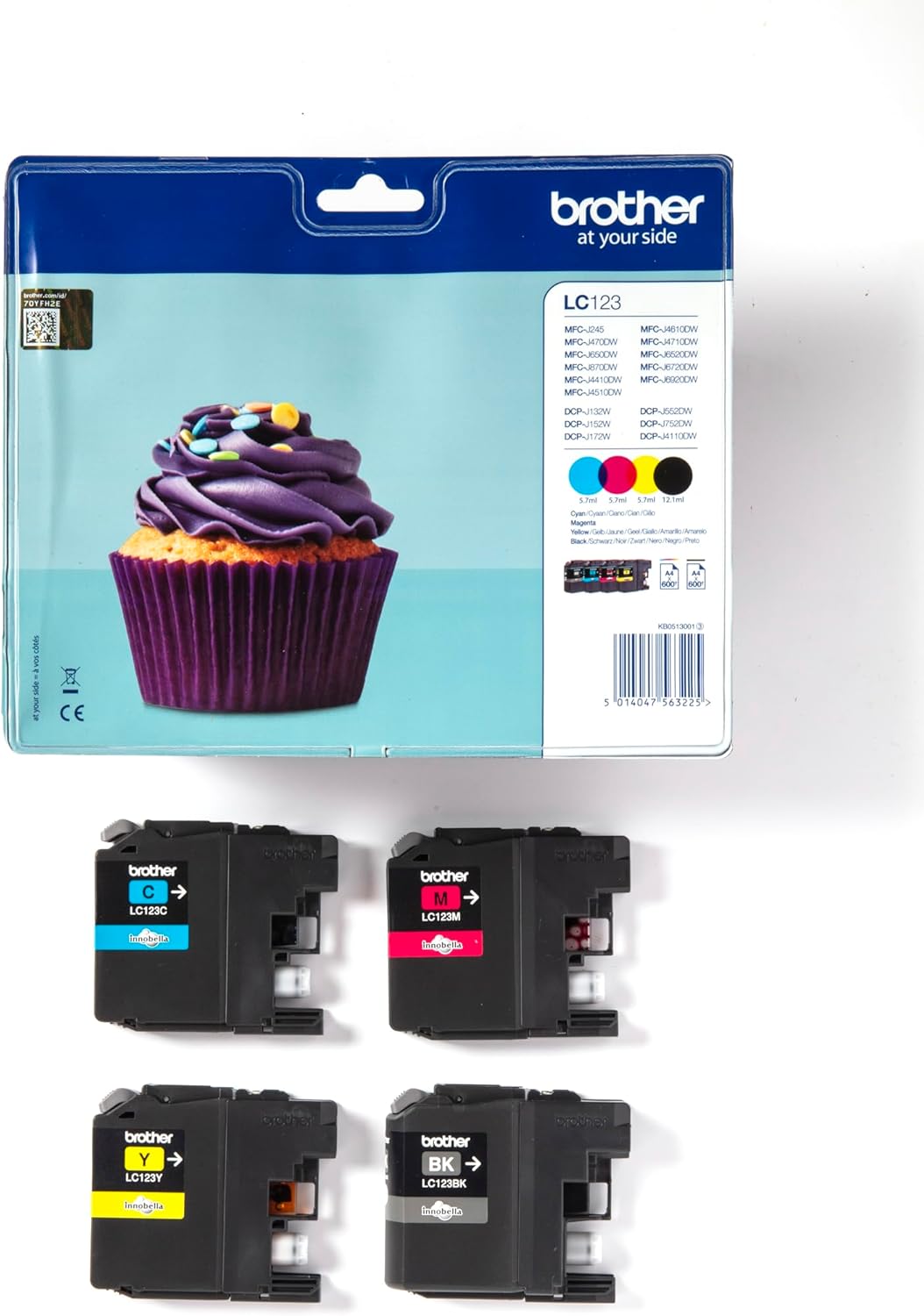 Brother LC123– Bro CRT INY LC123 N/A/M/C LC123VALBP Multicolor 1 1 Stück, 1 1 Stück
