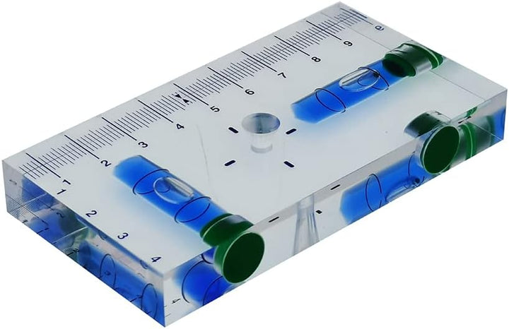 umei Transparente Multifunktions-Wasserwaage mit Magnetskala, T-Typ, 95 x 51 x 13 mm, Blau