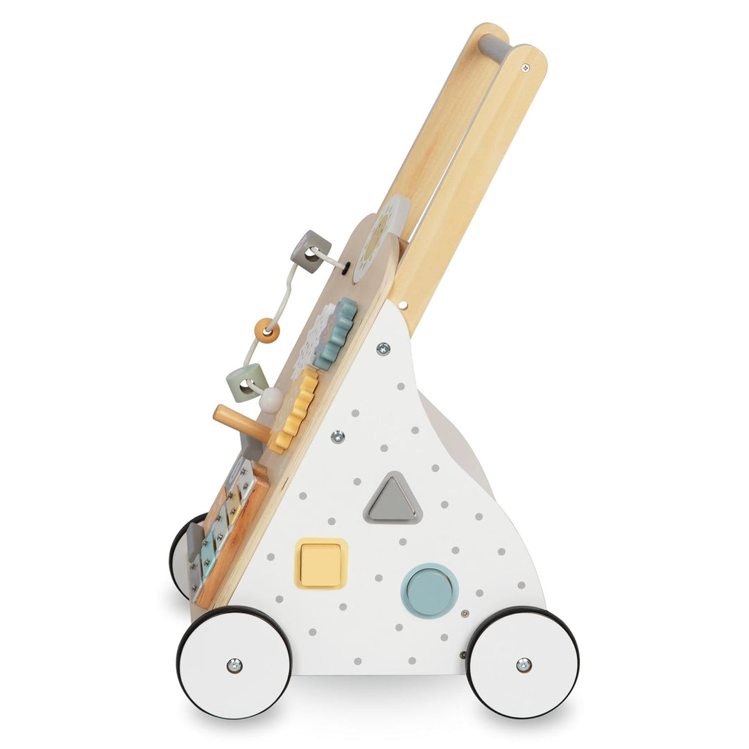 Mamabrum 8in1 Lauflernwagen aus Holz mit multifunktionalem Spielcenter – Motorikspielzeug für Kleink