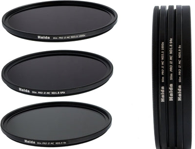 PROFOX / HAIDA Slim Pro II Digital MC Neutraldichtefilter-Set bestehend aus ND8 / ND64 / ND1000 Filt