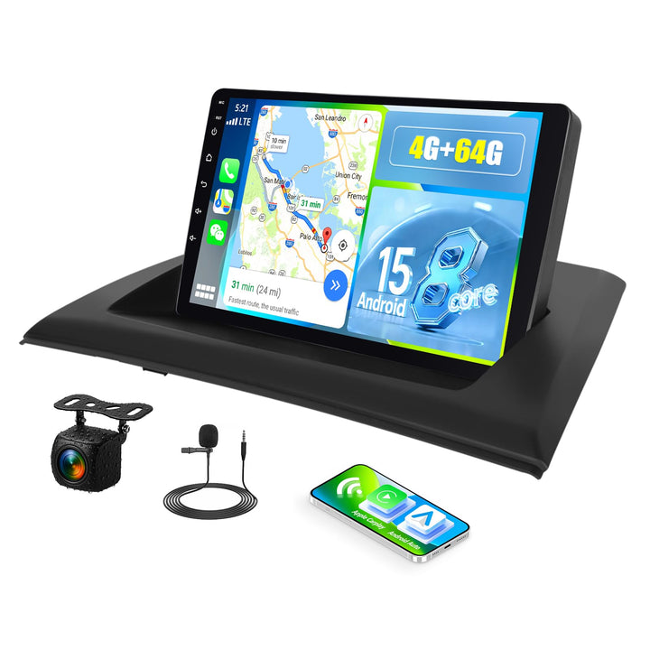 SIXWIN 8-core 4+64G Android 15 Autoradio für BMW X3 E83 (2004-2012) mit Carplay Android Auto, 9&