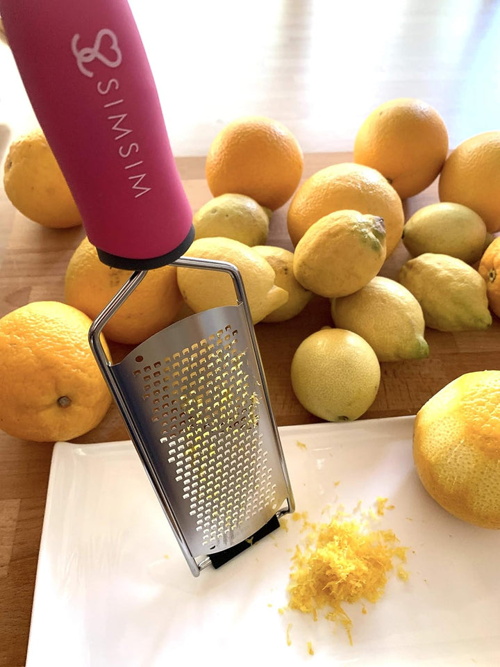 SimSim superscharfe feine Reibe Zesterreibe Profiqualität Citruszester Zitronenzester Multifunktions