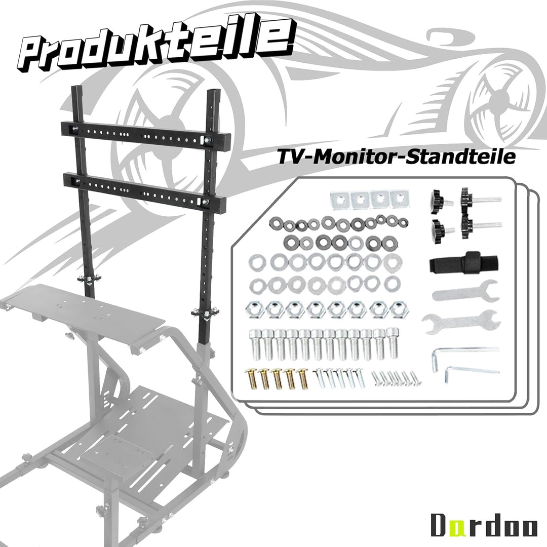 Dardoo Racing Simulation Cockpit TV Halterung ist für Das Vierkantrohr Racing Cockpit Geeignet Und K