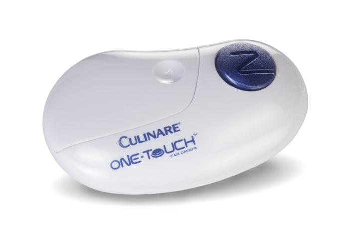 Culinare One Touch Elektrischer Dosenöffner, Weiss, Kunststoff/Edelstahl, Konservenöffner mit Start