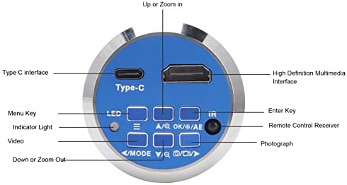 Mikroskopkamera, 4K 1080P HDMI Industrielle Elektronische Digitale Videomikroskopkamera mit Fernbedi