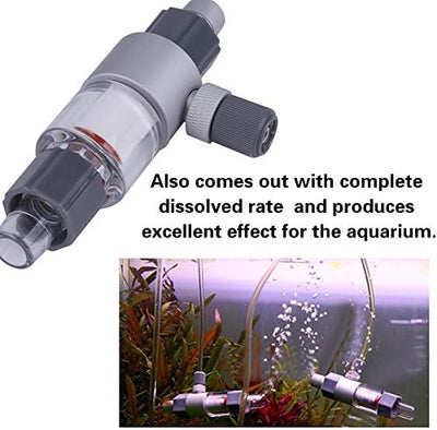 Aquarium CO2 Diffusor Metall Acryl Kohlendioxid Diffusor CO2 Diffusor Aquarium Zubehoer mit Muttern